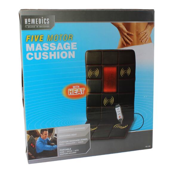 HomeMedics Five Motor Massage Cushion w/ Heat - Picture 1 of 3